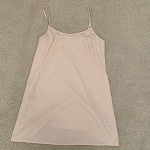 Pink slip dress